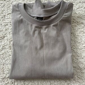 SHEIN Taupe Ribbed Top